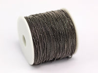 Gunmetal Brass Chain, 500 Meters - 1650 Feet 1.2 Gunmetal Brass Faceted Ball Chain - W72 ( Z023 )