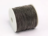 Gunmetal Faceted Chain, 300 Meters - 33 Feet 1.2 Gunmetal Brass Faceted Ball Chain - W72  ( Z023 )