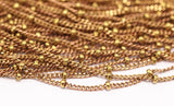 Red Brass Chain, 5m (1.6mm) Faceted Red Brass Soldered Chain - Ybt008 ( Z014 )