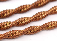 Vintage Copper Chain, Vintage 2 M. Soldered Copper Plated Brass Chain (4mm) Z139