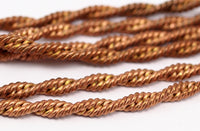 Vintage Copper Chain, Vintage 2 M. Soldered Copper Plated Brass Chain (4mm) Z139