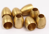 Brass Industrial End 12  Raw Brass Industrial End Bead Tube Findings, (12x10x6mm) D069