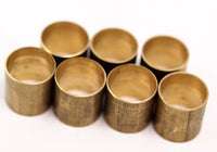 Brass Industrial Tube, 12 Raw Brass Industrial Tube Findings, (12x12mm) R022