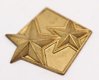 Vintage Brass Star Pendant (37x34mm) G666