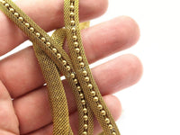 Brass Vintage Mesh Chain, 5 M Raw Brass Mesh Chain (7.5x3.50mm) Z110