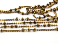 20 M. (1.2mm) Raw Brass Ball Chain Brs4534 ( Z050 )