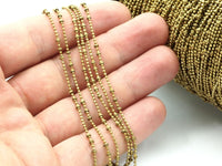 20 M. (1.2mm) Raw Brass Ball Chain Brs4534 ( Z050 )