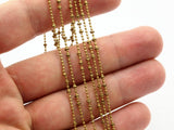 20 M. (1.2mm) Raw Brass Ball Chain Brs4534 ( Z050 )