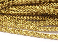 Knitted Brass Chain, 5m (4x1.9mm) Raw Brass Mesh Chain ( Z073 )