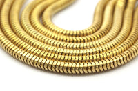 Brass Snake Chain, 10 M Raw Brass Snake Chain (3.2mm) - W62-3.2 ( Z113 )