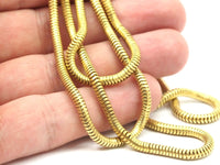 Brass Snake Chain, 10 M Raw Brass Snake Chain (3.2mm) - W62-3.2 ( Z113 )