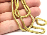 Brass Snake Chain, 10 M Raw Brass Snake Chain (3.2mm) - W62-3.2 ( Z113 )