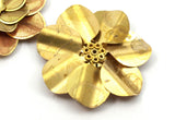 Raw Brass Flower Setting , Findings 40 Mm  D026 C047