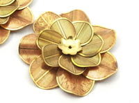 Raw Brass Flower Setting , Findings 40 Mm  D026 C047