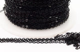 Black Goth Chain, 90 M (1.5x2mm) Black Brass Soldered Chain - Y006 BLACK ( Z002 )