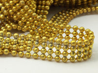 Brass Bracelet Chain, 1 M Raw Brass 4 Soldered Strand Ball Chain (13.5x3.2mm)  ( Z103 )