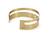 Brass Chevron Cuff - 2 Raw Brass Chevron Cuff Bracelet Bangles (20x155x0.80mm) Brc025