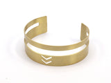 Brass Chevron Cuff - 2 Raw Brass Chevron Cuff Bracelet Bangles (20x155x0.80mm) Brc025