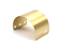 Brass Bohemian Cuff, 2 Raw Brass Cuff Bracelet Bangles with Rectangle Hole and 3 Holes (40x110x0.80mm)  Brc038