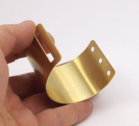 Brass Bohemian Cuff, 2 Raw Brass Cuff Bracelet Bangles with Rectangle Hole and 3 Holes (40x110x0.80mm)  Brc038