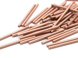 Copper Tube Beads - 12 Raw Copper Tube Beads (2x30mm) D0365