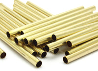 Brass Connector Bead, 12 Raw Brass Tubes (6x70mm) Bs 1538