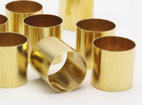 Brass Tube Beads, 10 Raw Brass Tubes (16x16mm) Bs 1487