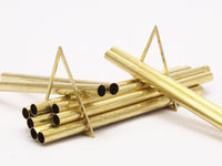 Long Tube Beads - 10 Raw Brass Long Tube Beads (5x90mm) Bs 1469