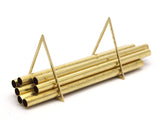 Long Tube Beads - 10 Raw Brass Long Tube Beads (5x90mm) Bs 1469