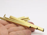 Long Tube Beads - 10 Raw Brass Long Tube Beads (5x90mm) Bs 1469