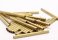 Brass Tube Beads, 50 Huge Raw Brass Square Tubes (2x30mm) Bs 1568