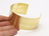 Brass Cuff Bangle - Raw Brass Cuff Bracelet Bangles (35x190x1mm)  Brc051