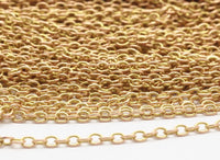 Solder Chain, Brass Chain, 90 M - (2mm) Raw Brass Soldered Chain Bs 1020