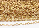 Solder Chain, Brass Chain, 90 M - (2mm) Raw Brass Soldered Chain Bs 1020