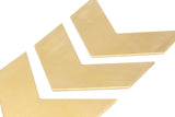 Brass Chevron Blank, 7 Raw Brass Chevron Blanks (50x16x0.80mm) D0416--N0626