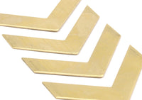 12 Raw Brass Chevron Blanks (40x8x0.80mm) A0859--N0612