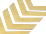 7 Raw Brass Chevrons  (70x15x0.80mm) A09001 N0614