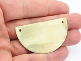 6 Raw Brass Semi Circle Blanks 2 hole (50x30x0.80) A1148