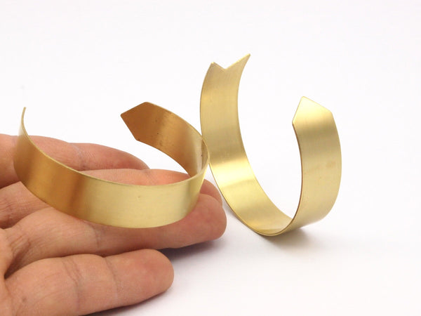 Arrow Cuff Blanks - 3 Raw Brass Arrow Cuff Blanks (15x150x0.80mm) Brc101