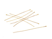 Long Ball Pin, 50 Raw Brass Ball Pins (70x0.7mm) Brc 229