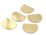 12 Raw Brass Semi Circle Blanks 2 hole (26x20x0.80mm) A0879