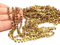 Vintage Rhinestone Chain, 2 Feet Vintage Crystal Rhinestone Chain with Brass Frame (3.2mm) - Made In Austria AU40  Z144