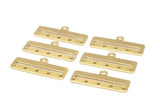 Brass Bracelet Part - 25 Raw Brass Bracelet Parts Connectors, Stamping (35x10x0.80mm) D0419