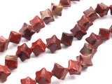 Star Cube Red Jasper 9mm Oval Gemstone Beads 15.5 Inches Full Strand G212