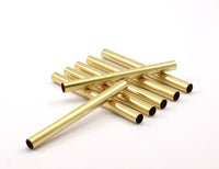 Brass Connector Bead, 12 Raw Brass Tubes (6x70mm) Bs 1538