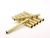 Brass Connector Bead, 12 Raw Brass Tubes (6x70mm) Bs 1538