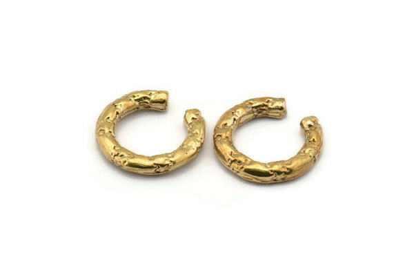 Brass Ear Cuff, 4 Raw Brass Ear Cuffs (17x2mm) SY0135