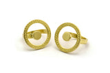 Brass Ring Settings, Raw Brass Round Ring N2401