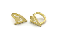 Brass Ring Settings, Raw Brass Triangle Ring N2410