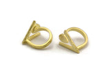 Brass Ring Settings, Raw Brass Triangle Ring N2410